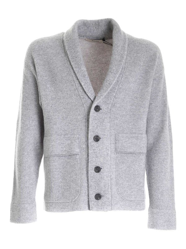 Z ZEGNA: cardigans - Wool cardigan in grey