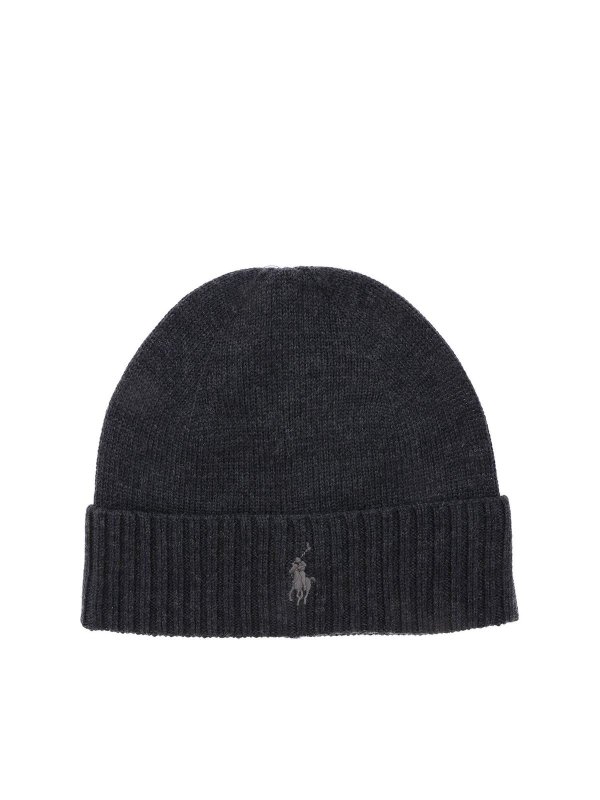 POLO RALPH LAUREN: ニットキャップ - 帽子 - グレー