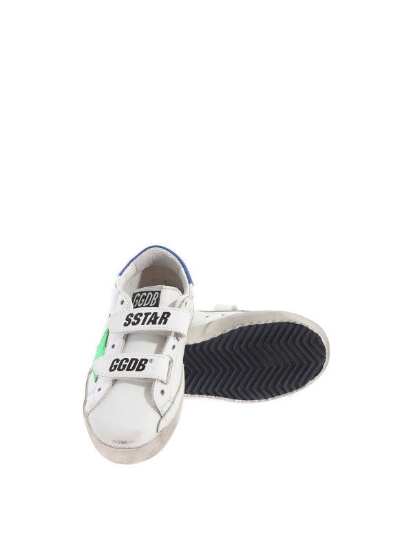 Old School sneakers in white and fluo shop online: GOLDEN GOOSE