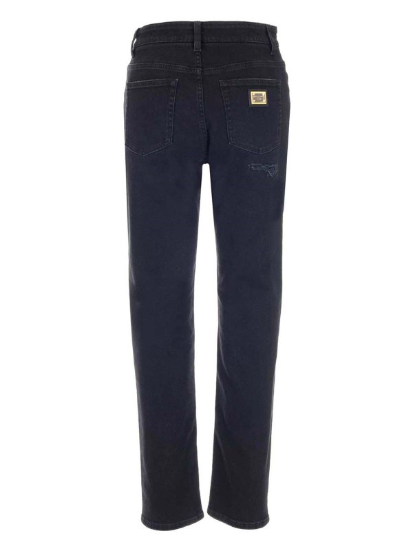 DOLCE & GABBANA: Jeans Rectos online - Vaqueros Rectos - Negro