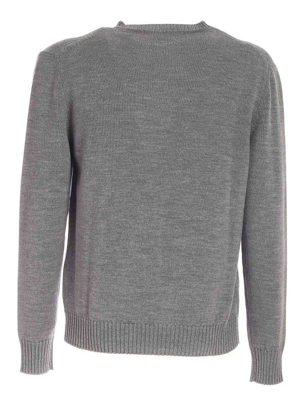 BALLANTYNE: Strickpullover mit Rundhalsausschnitt online - Rundhalspullover - Grau