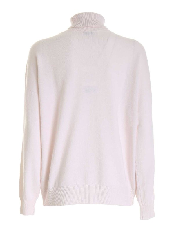 PESERICO: Turtlenecks & Polo necks online - Sequin embroidery turtleneck in light pink