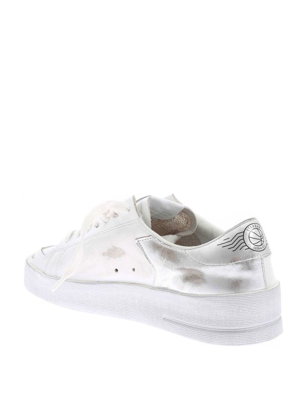 iKRIX GOLDEN GOOSE: trainers - Stardan sneakers in white and silver
