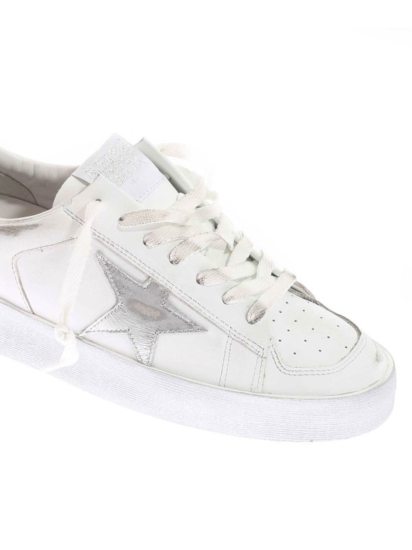 Stardan sneakers in white and silver shop online: GOLDEN GOOSE