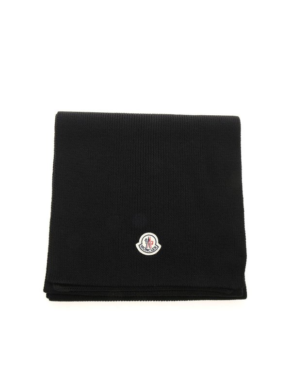 MONCLER: sciarpe e foulard - Sciarpa a coste nera