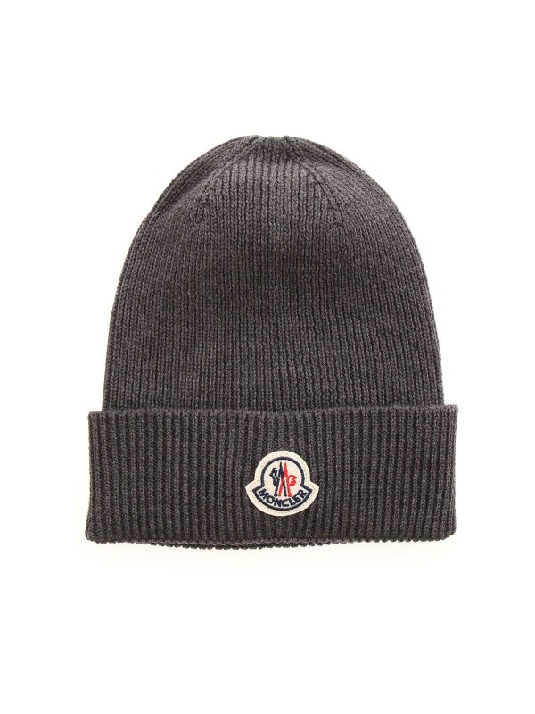 ニットキャップ Moncler - ビーニー帽 - グレー - 3B70500A9342998