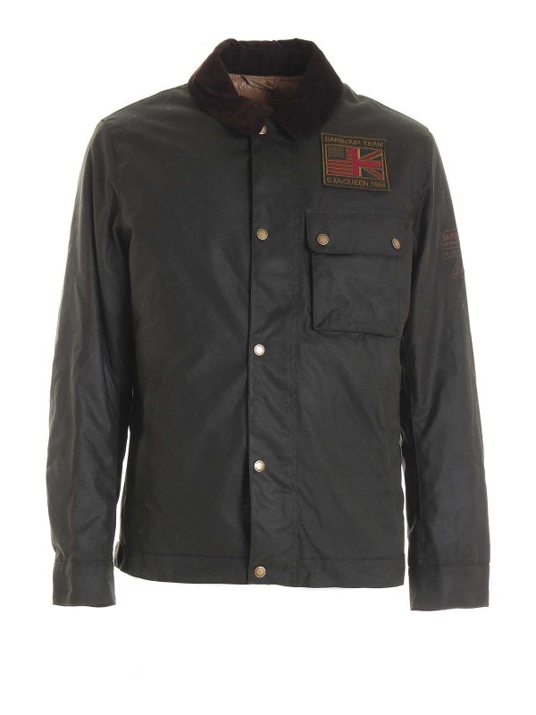 BARBOUR: casual jackets - Workers Wax jacket in dark gray