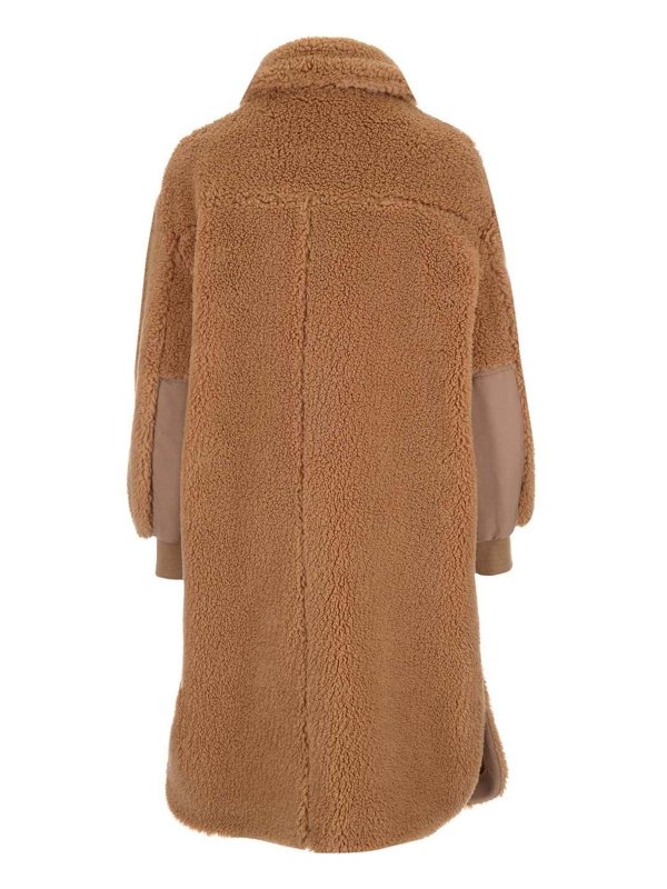 STELLA McCARTNEY: Fur & Shearling Coats online - Luna Teddy Mat coat in brown