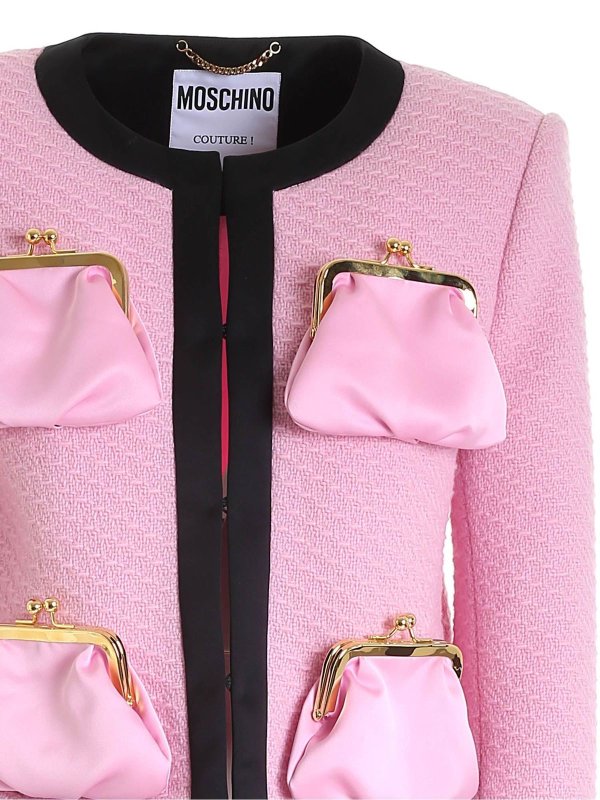The Best Shops MOSCHINO: casual jackets - Archive Purses jacket in pink and black