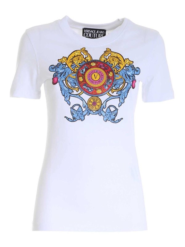 Versace Jeans Couture: t-shirts - Regalia T-shirt in white