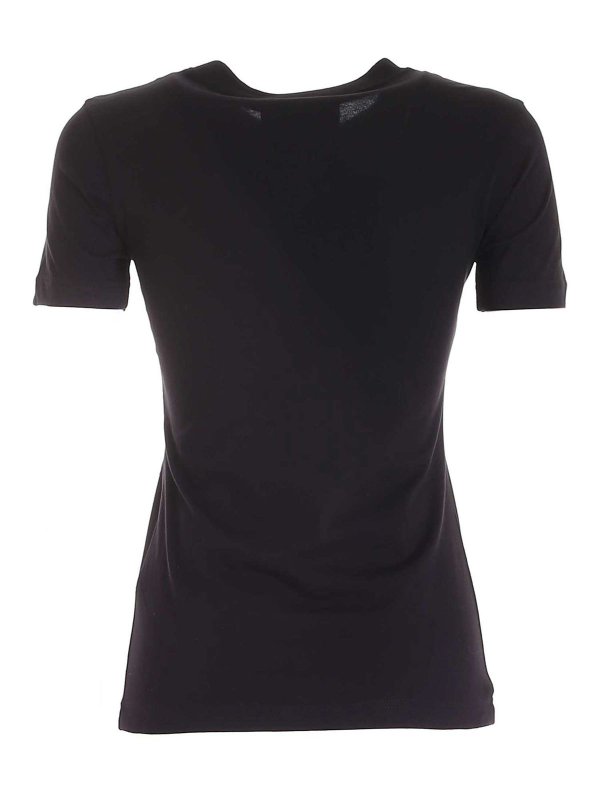 Versace Jeans Couture: t-shirts online - Regalia logo print T-shirt in black