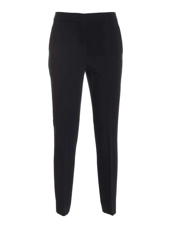 MOSCHINO: casual trousers - Ironed crease pants in black
