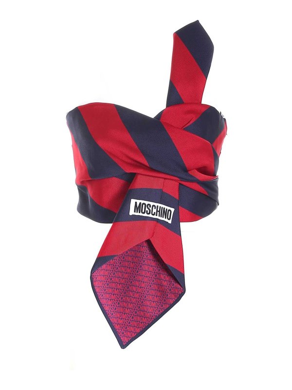 MOSCHINO: maglie e camicie - Top Tie rosso e blu