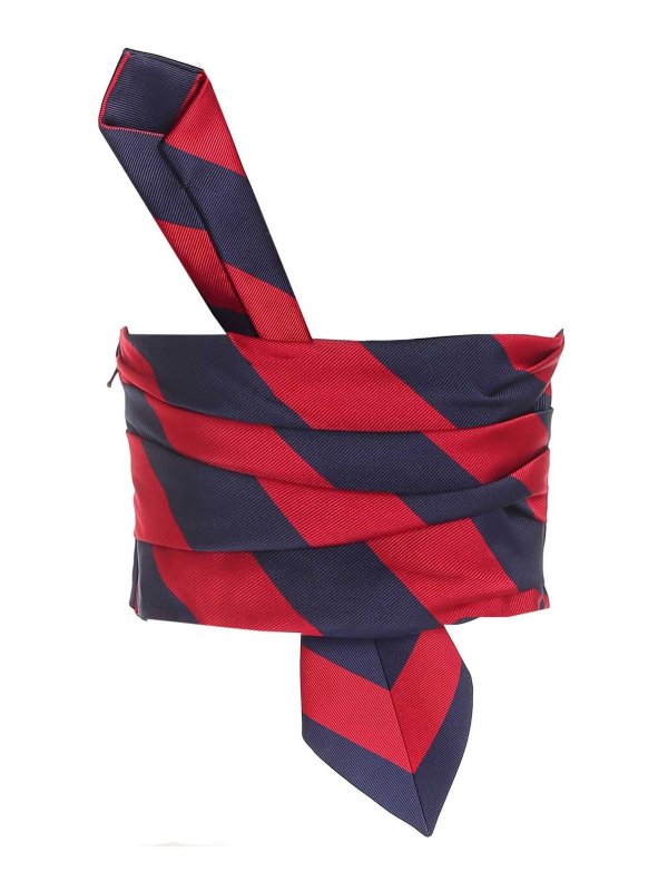 MOSCHINO: maglie e camicie online - Top Tie rosso e blu