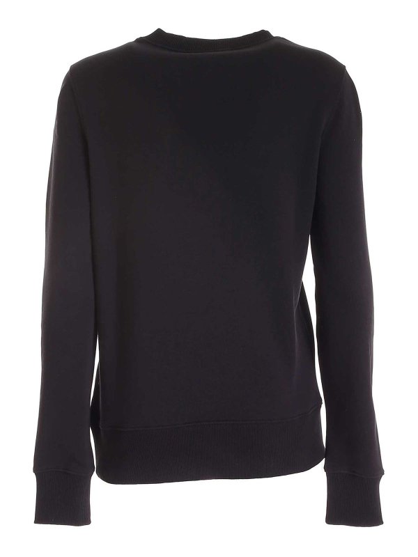 Versace Jeans Couture: Sweatshirts & Sweaters online - Lettering hoodie in black