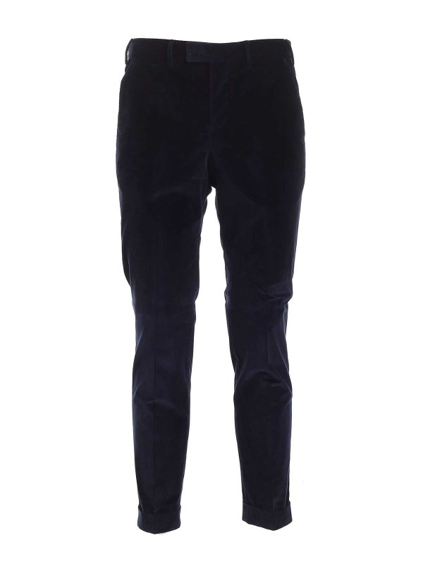 PT TORINO: Pantalons casual - Pantalons Décontractés - Bleu