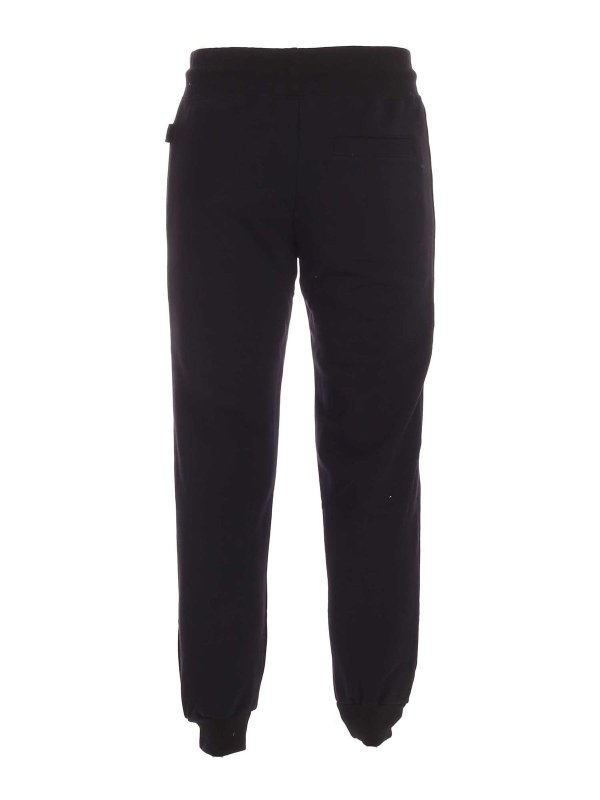 GCDS: tracksuit bottoms online - Branded bands sweatpants in black