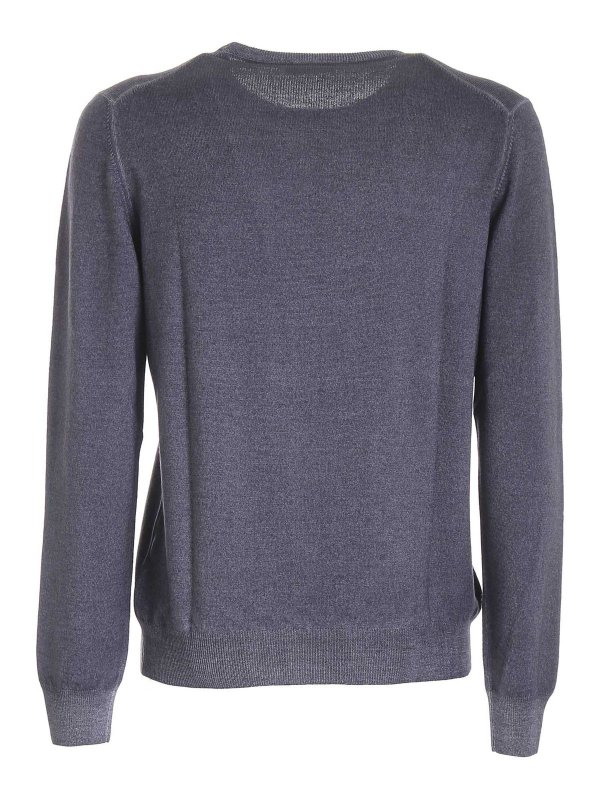 Paolo Fiorillo: maglia collo rotondo online - Maglione grigio delavé