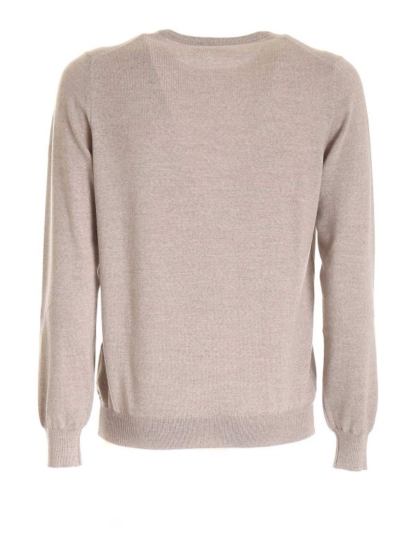 Paolo Fiorillo: Suéteres con cuello pico online - Suéter Cuello Redondo - Beis