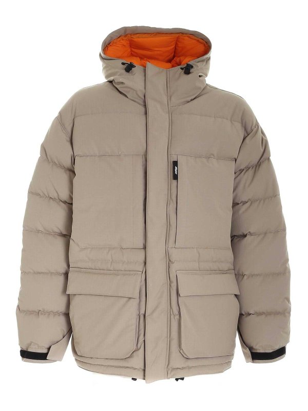 m.s.g.m.: Lange Daunenmäntel - Daunenmantel - Beige