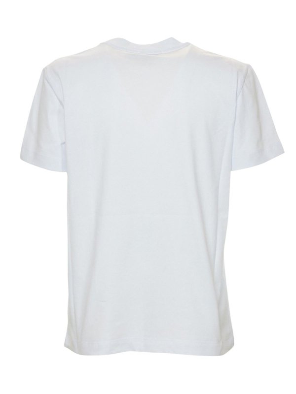 m.s.g.m.: t-shirt online - T-shirt stampa logo bianca