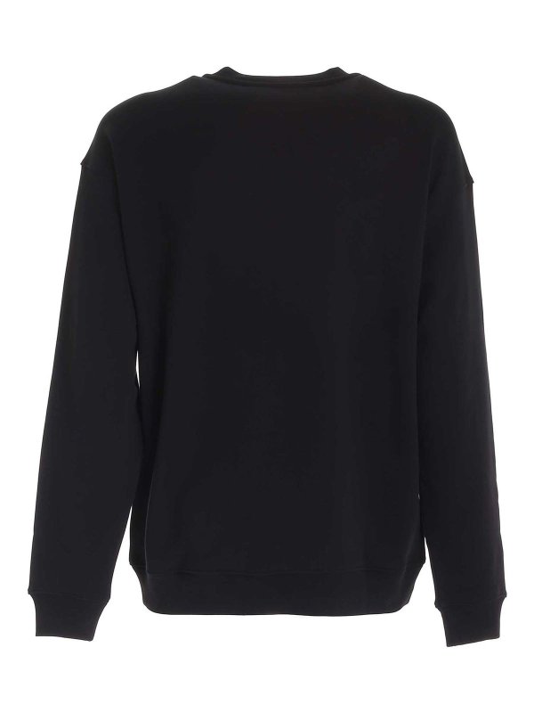 MOSCHINO: Felpe e maglie online - Felpa Crystal Logo nera