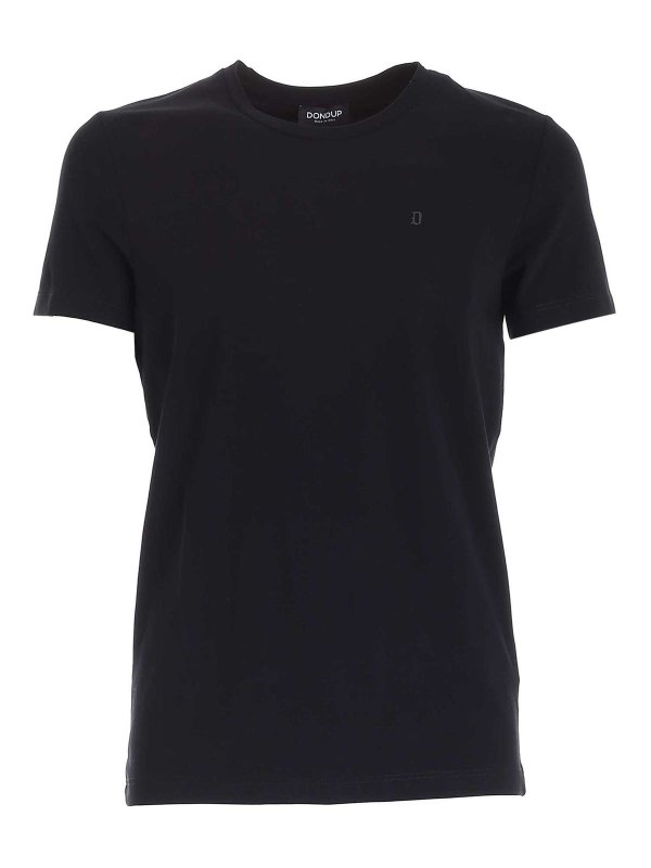 DONDUP: t-shirt - T-shirt basica nera