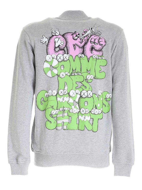 Comme Des Garcons Shirt X Kaws sweatshirt in melange gray
