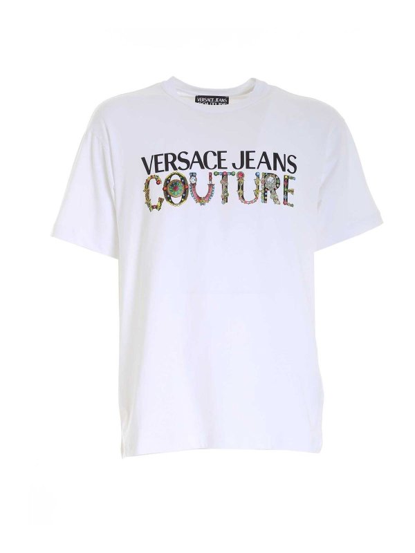 Versace Jeans Couture: T-shirts - T-Shirt - Weiß