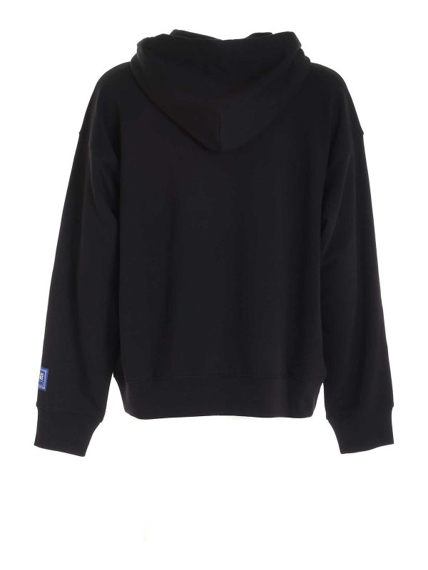 Versace Jeans Couture: Felpe e maglie online - Felpa logo multi nera