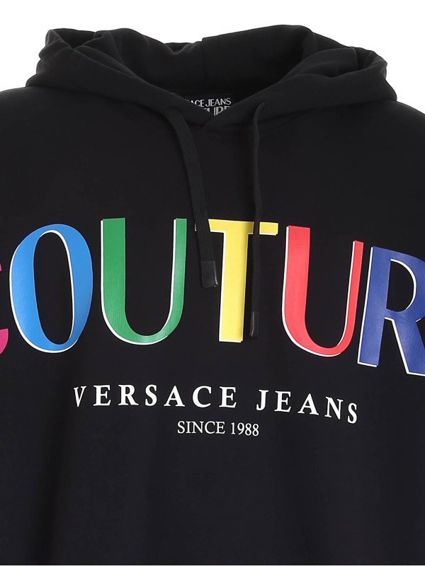 iKRIX Versace Jeans Couture: Felpe e maglie - Felpa logo multi nera