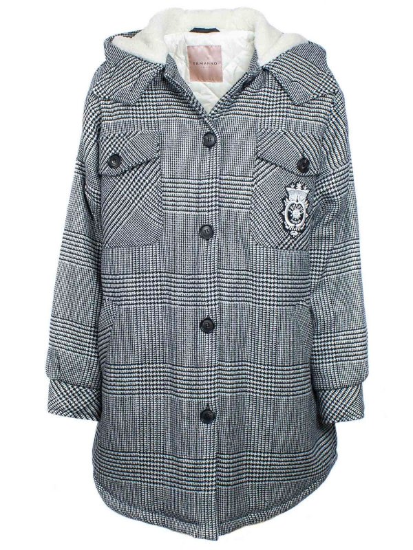 ERMANNO SCERVINO: parkas - Ermanno Firenze parka in black white