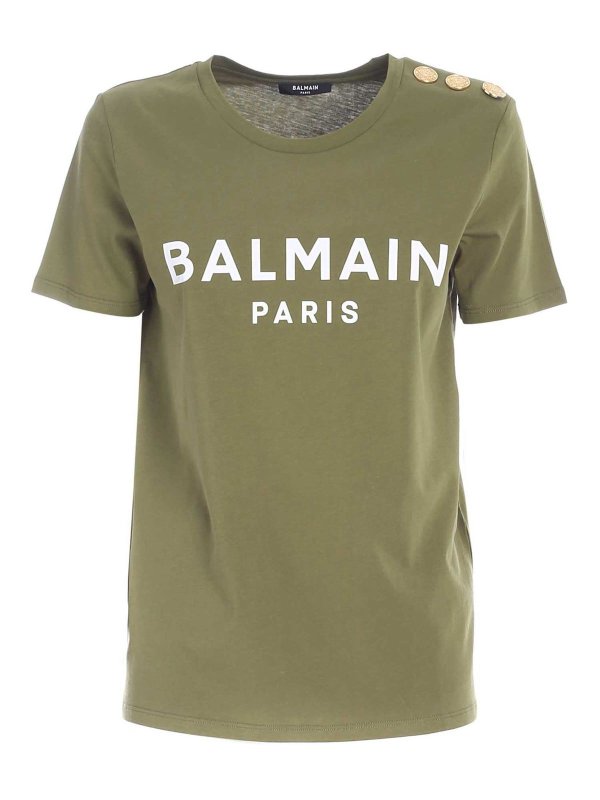 Balmain: Camisetas - Camiseta - Verde