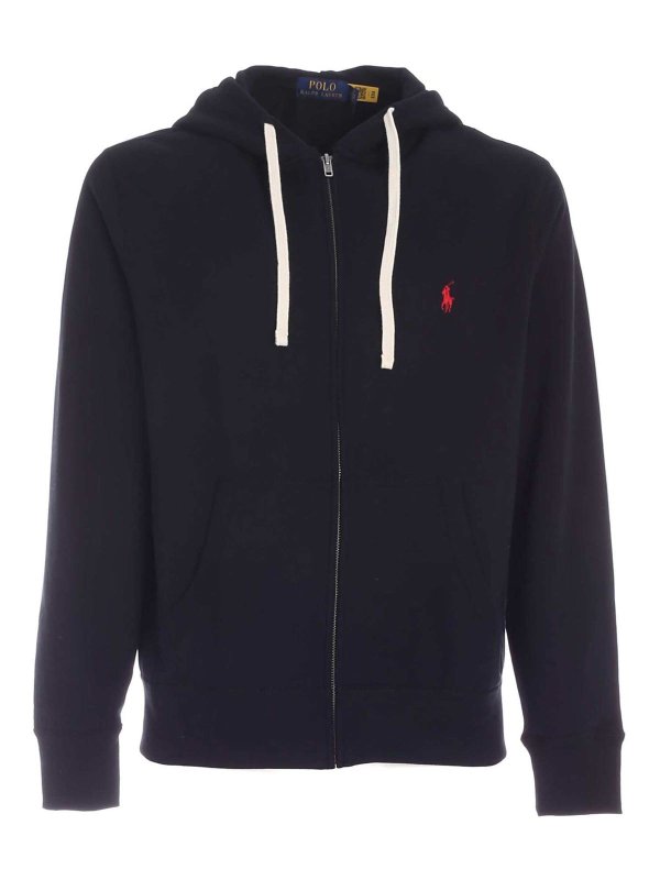 POLO RALPH LAUREN: Sweatshirts & Sweaters - Logo embroidery sweatshirt in black