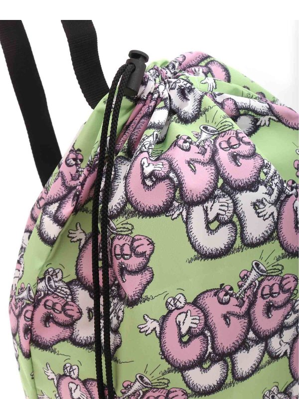 iKRIX COMME DES GARCONS SHIRT: zaini - Zaino verde x Kaws