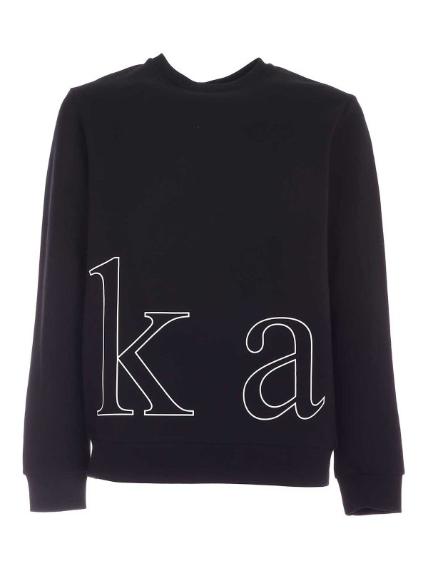 KARL LAGERFELD: Sweatshirts & Sweaters - Lettering sweatshirt in black