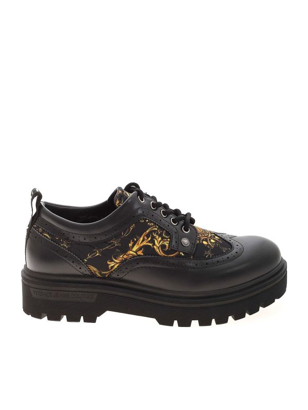 Versace Jeans Couture: classic shoes - Derby brogue shoes in black