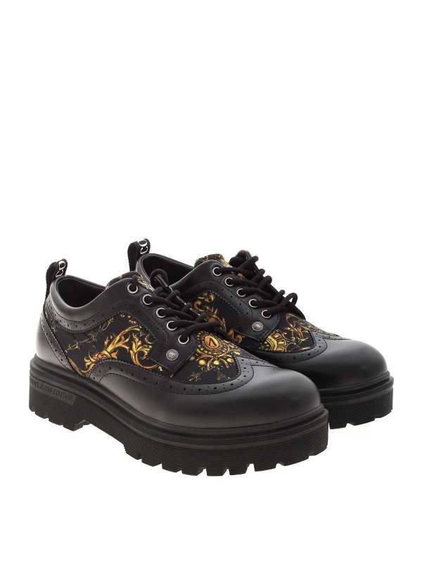 Versace Jeans Couture: classic shoes online - Derby brogue shoes in black