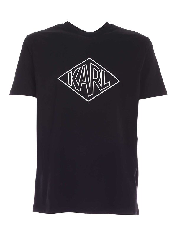 KARL LAGERFELD: t-shirts - Karl T-shirt in black
