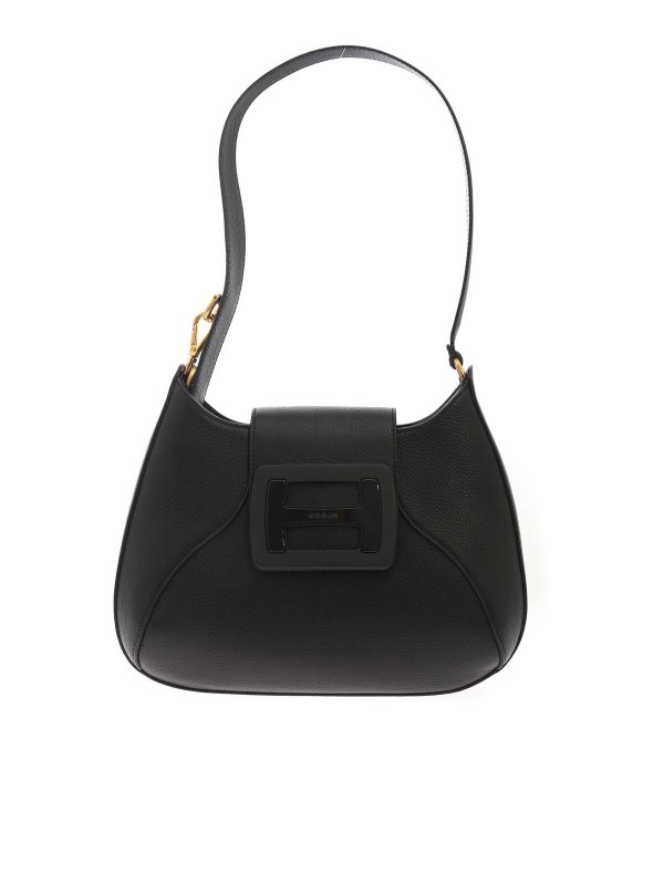 HOGAN: shoulder bags - H shoulder bag in black