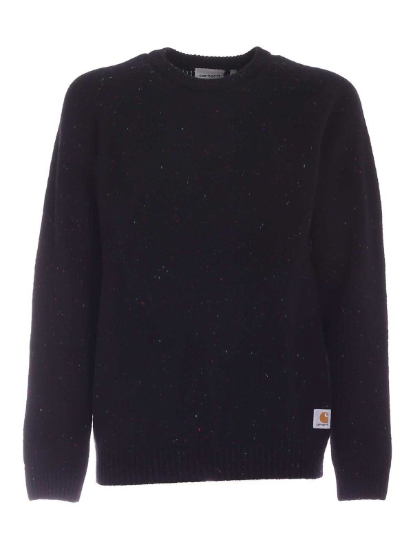 CARHARTT: maglia collo rotondo - Maglione Anglistic nero