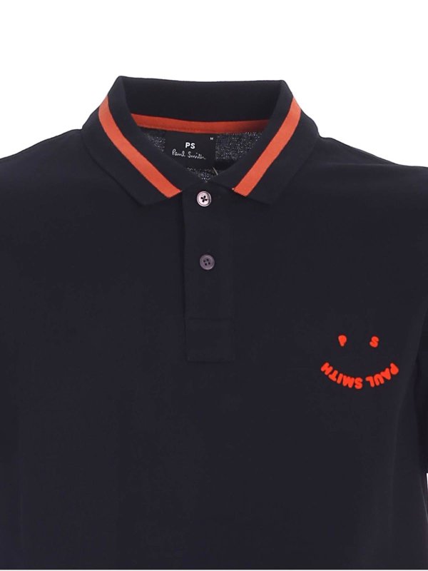 iKRIX PAUL SMITH: polo shirts - Ps Happy polo shirt in black