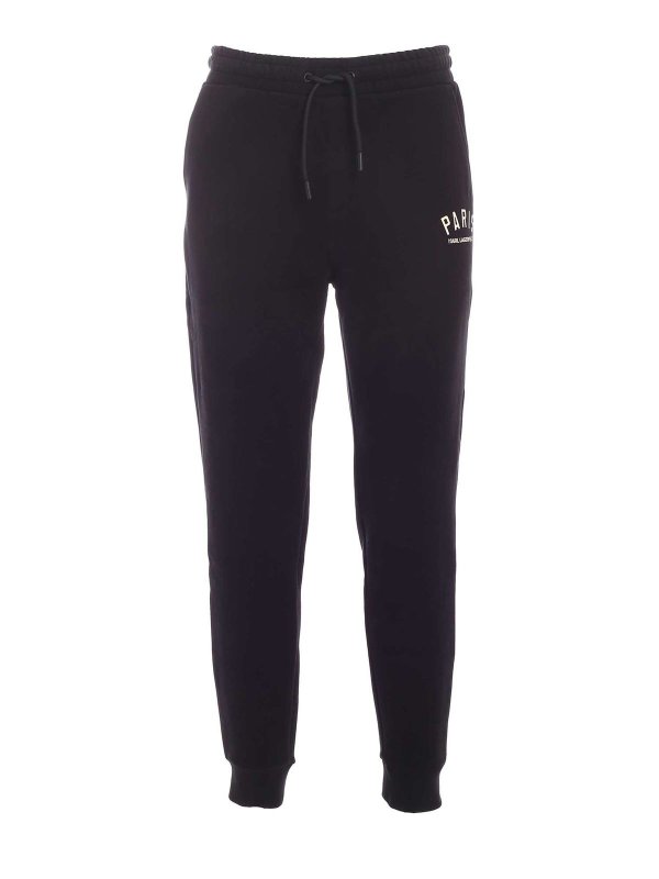 KARL LAGERFELD: tracksuit bottoms - Paris sweat pants in black
