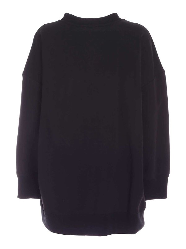 Vivetta: Felpe e maglie online - Felpa nera con cuore rouches