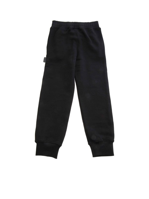 GCDS: pantaloni online - Pantalone tuta logato nero
