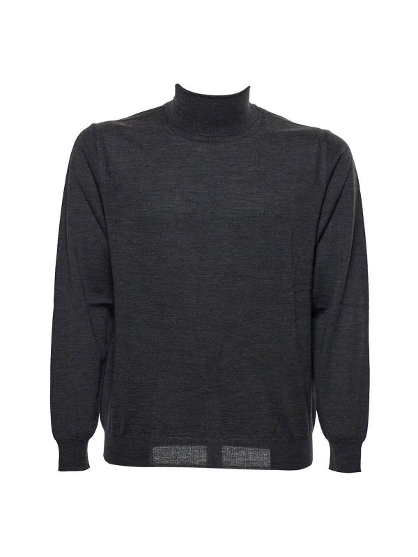 Paolo Pecora: Col roulé & Col polo - Pull Col Roulé - Gris