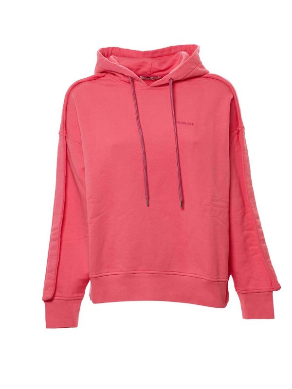 AMBUSH: Sweatshirts & Sweaters - Embroidered logo hoodie in pink