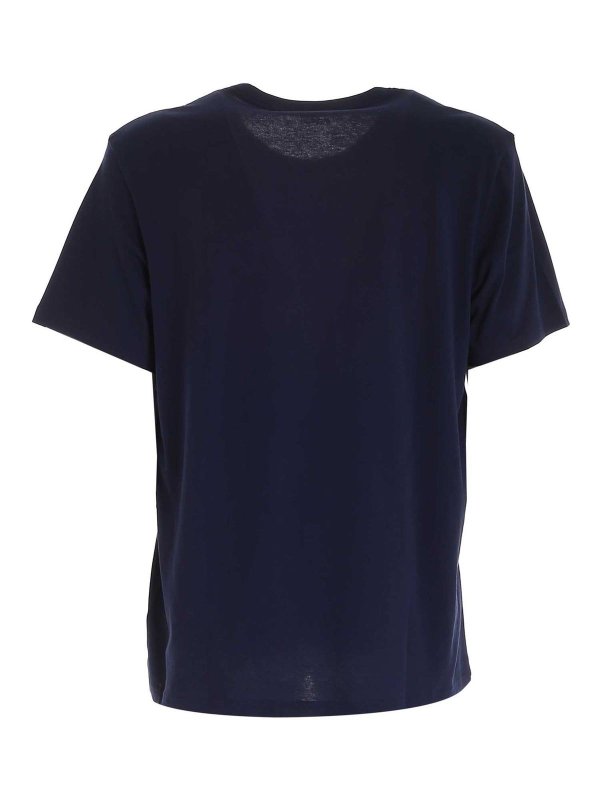 POLO RALPH LAUREN: t-shirt online - T-shirt blu con patch logo