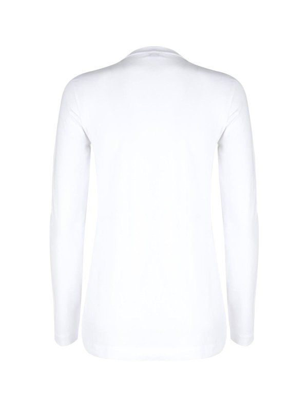 BRUNELLO CUCINELLI: t-shirts online - Shiny Tab T-shirt in white