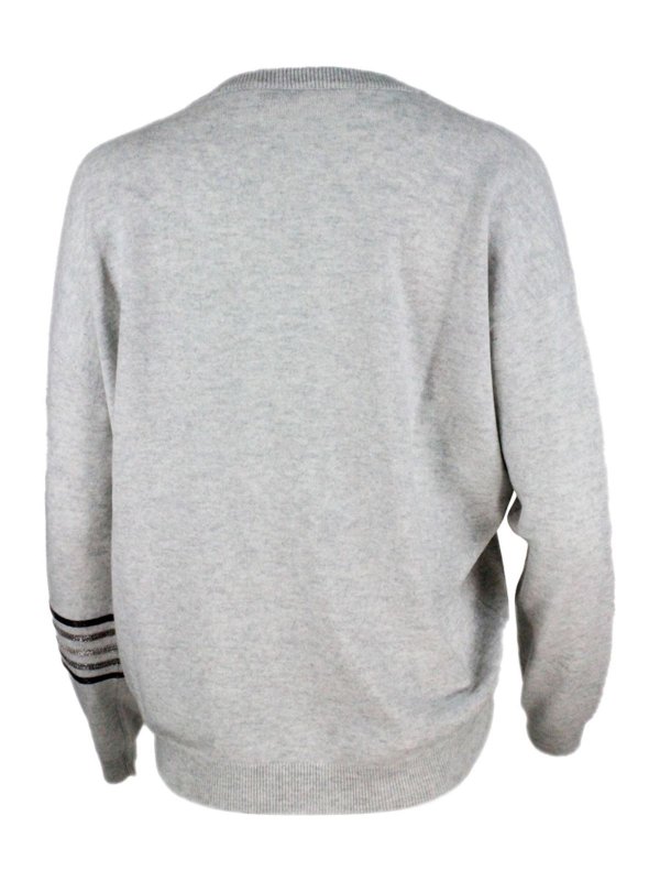BRUNELLO CUCINELLI: knitwear online - Cashmere sweater in grey